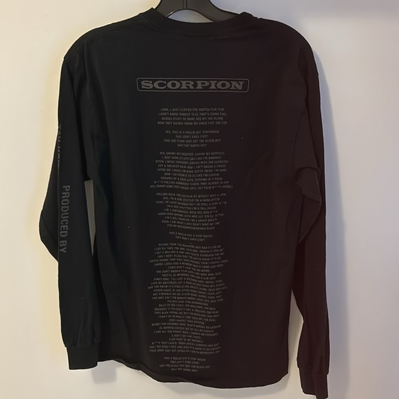 Drake Nonstop Scorpion Lyrics Concert Long Sleeve Tee - Picture 2 of 4